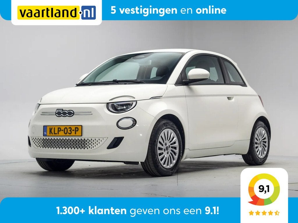 Fiat 500E Action Plus 24kWh 3-fase [ Apple/Android Stoelverw, Auto's, 0 cilinders, Gebruikt, Wit, 70 pk