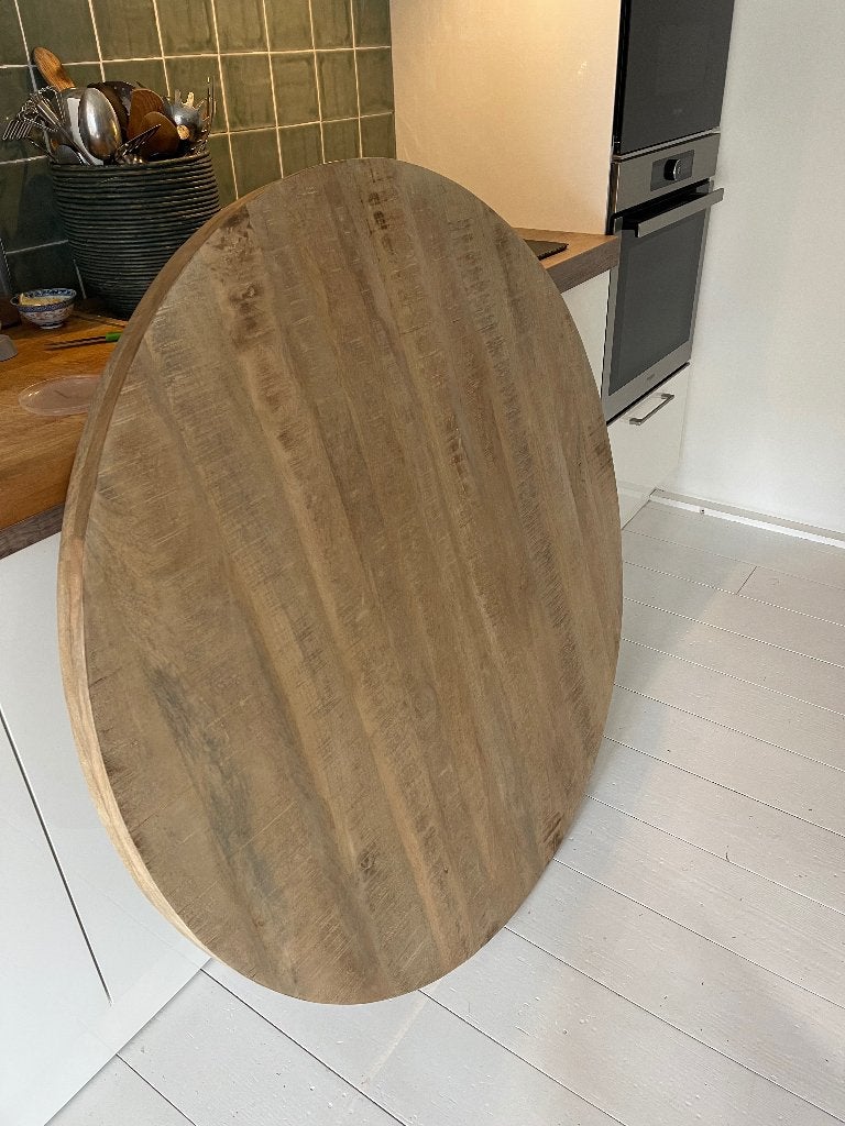 Tafelblad rond., Ophalen, Rond, Nieuw, Vier personen