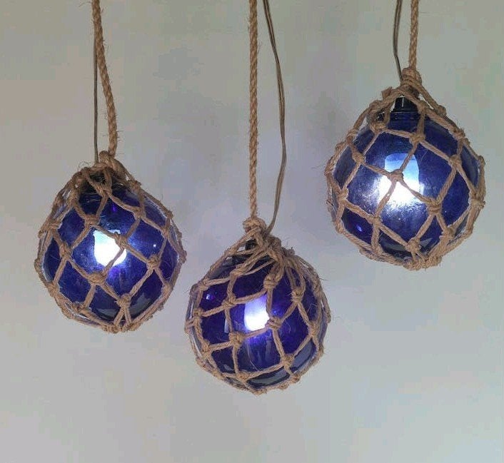 Drie vintage vissersbol drijverboei jrn 60,lees beschrijving, Ophalen of Verzenden, Glas
