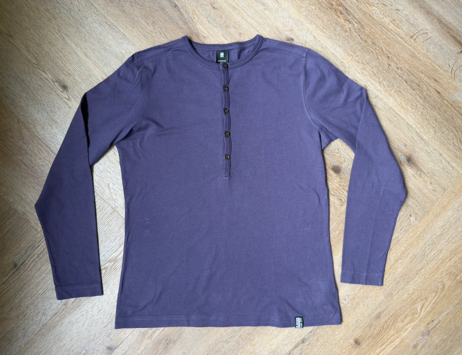 Gstar longsleeve henley - kleur paars, Paars, Maat 46/48 (XL) of groter, Ophalen of Verzenden, Zo goed als nieuw