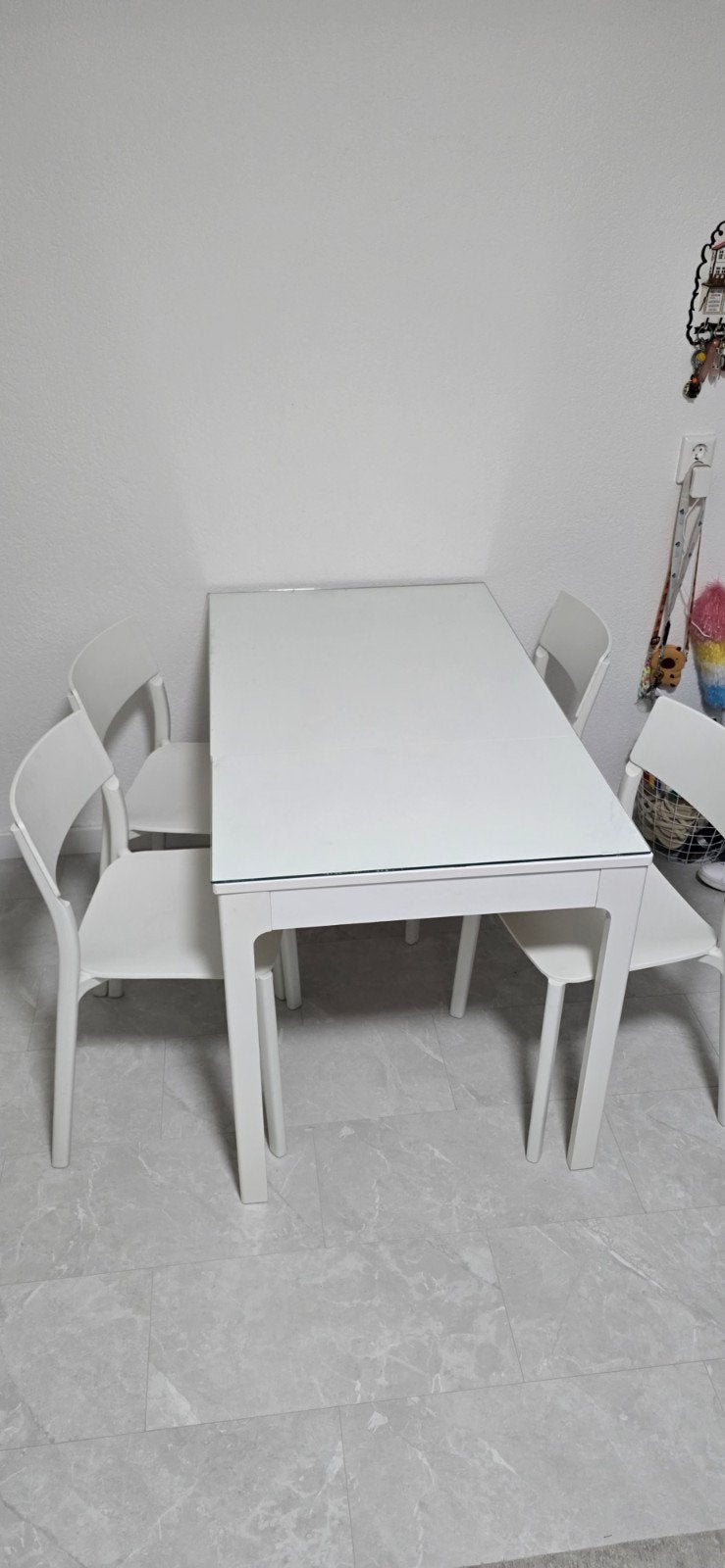 Ikea uitschijfbare tafel, Ophalen, Rechthoekig, Glas, 50 tot 100 cm