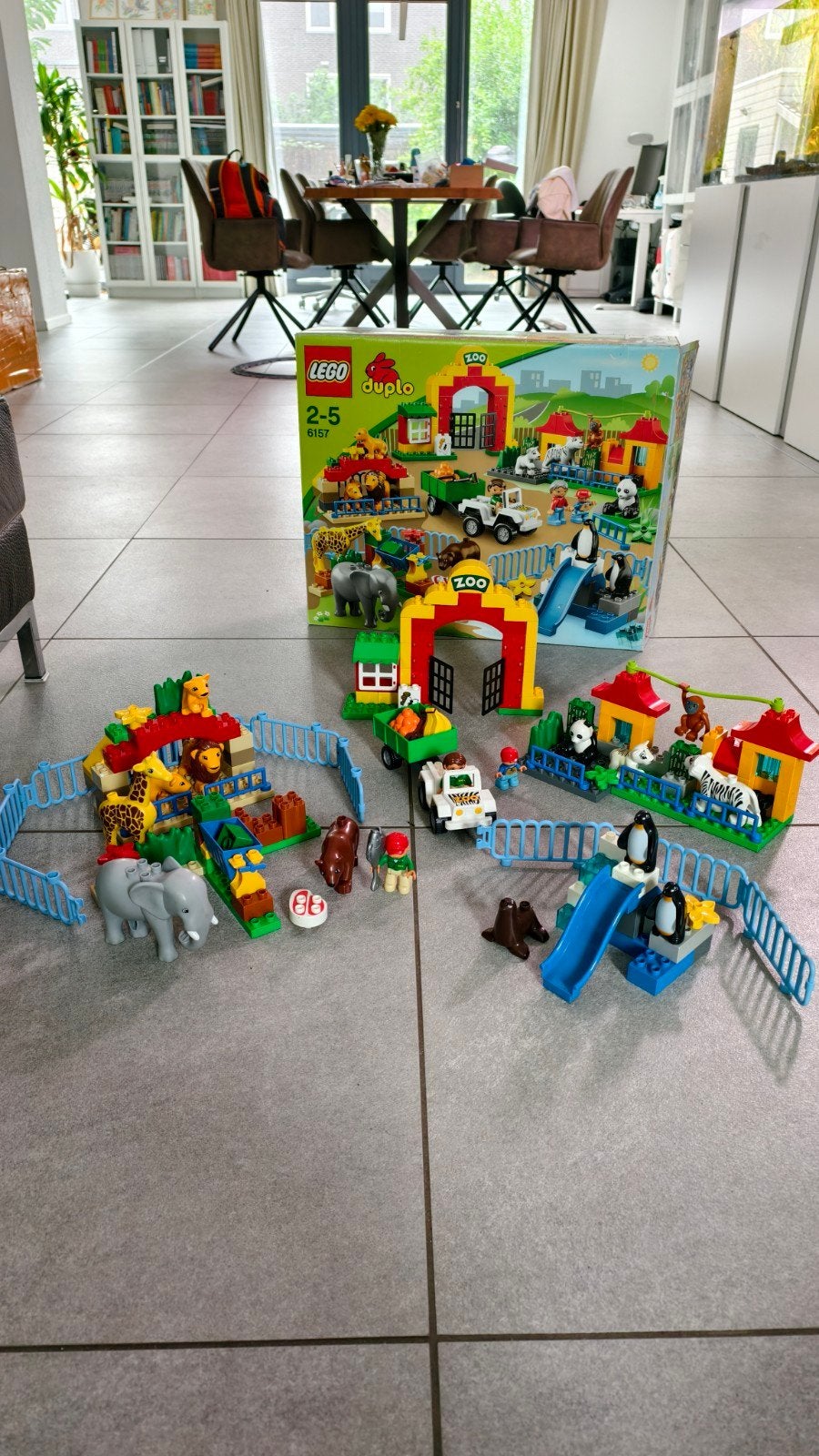 LEGO DUPLO 6157 De Grote Dierentuin – 146 stenen met 12 dier, Ophalen of Verzenden, Zo goed als nieuw