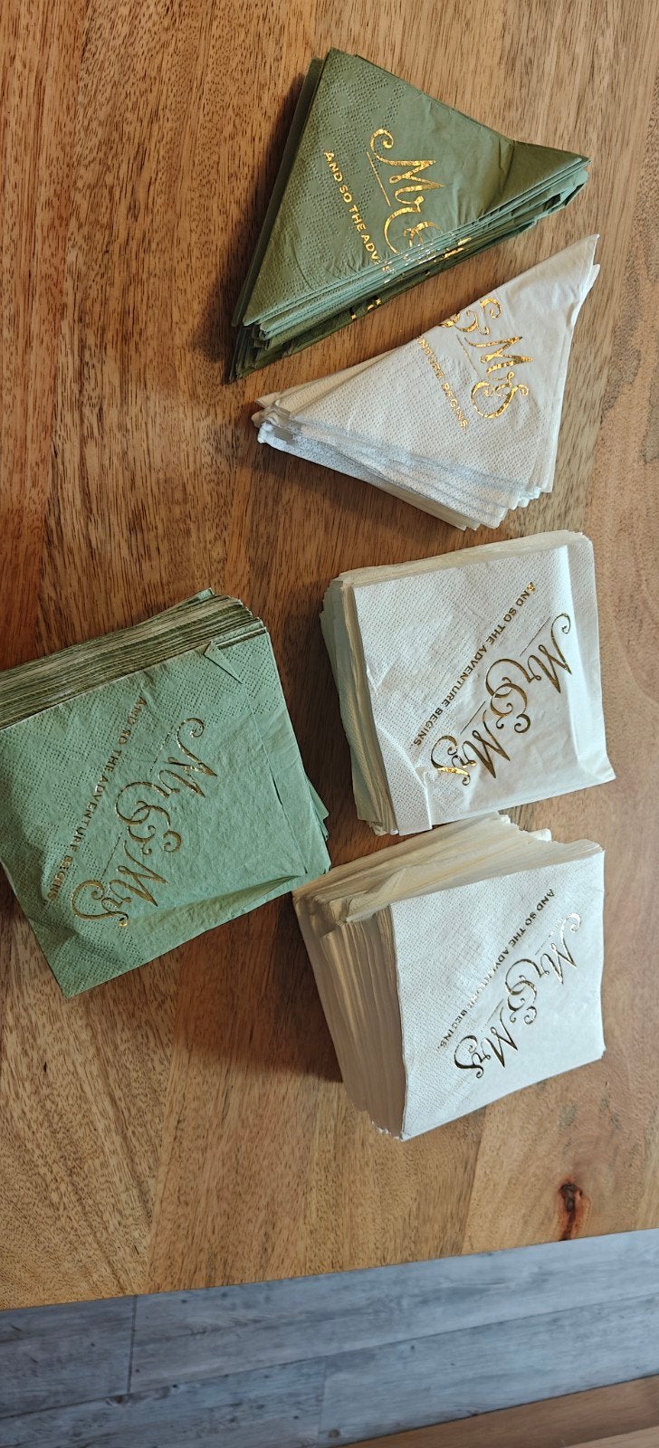 300 servetten Mr & Mrs bruiloft, Ophalen, Nieuw, Versiering, Geboorte of Huwelijk