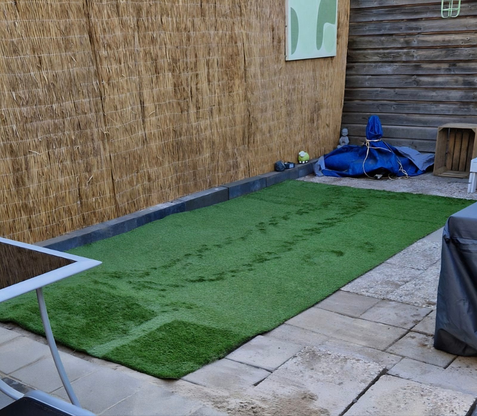 NIEUW! Kunst grasmat met drukverdeeldoek 400 x 200 cm, Ophalen, Nieuw, Minder dan 10 m², Kunstgras