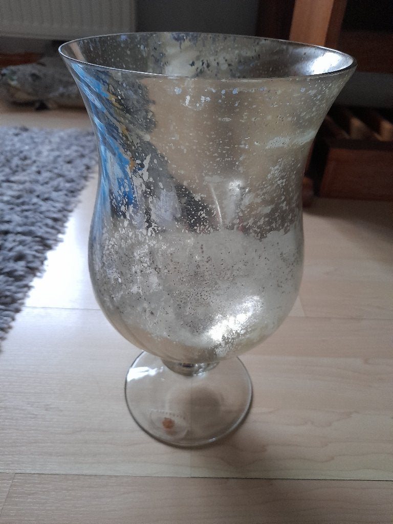 GLAZEN KELK / POT / VAAS OP VOET, Ophalen of Verzenden, Zo goed als nieuw