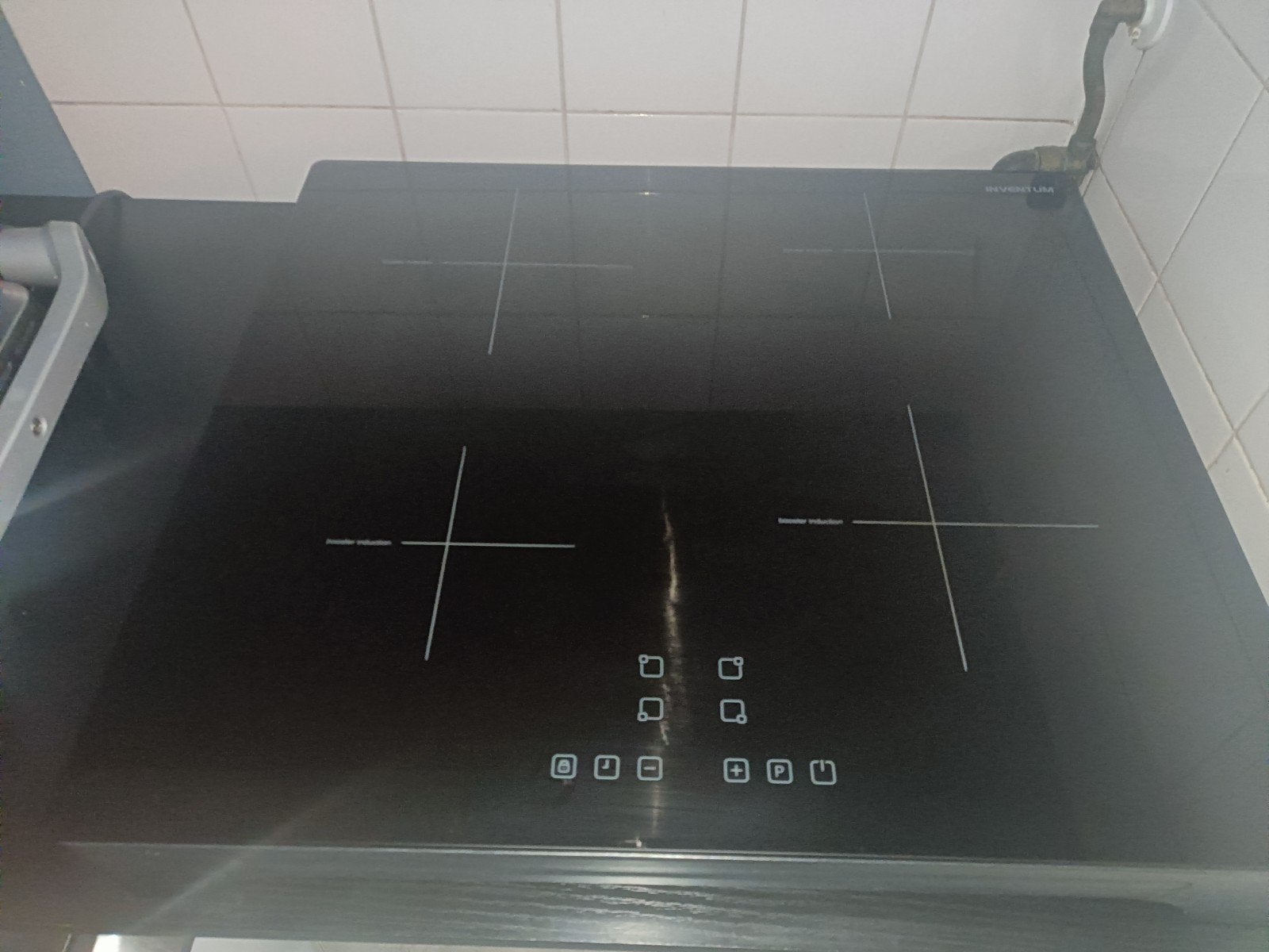 Inventum vrijstaande kookplaat 1 fase, Ophalen, 4 kookzones, Zo goed als nieuw, Inbouw