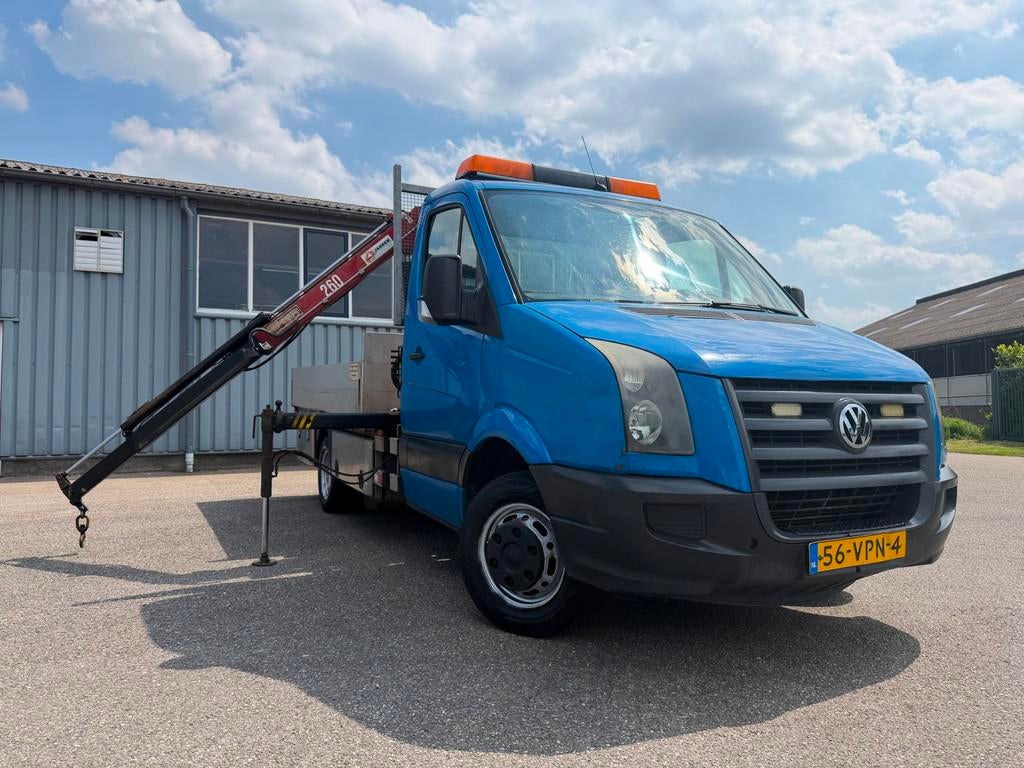 Volkswagen Crafter 46 2.5 TDI LAADKRAAN | DUB. LUCHT | A/C, Auto's, Bestelauto's, Achterwielaandrijving, Gebruikt, Zwart, Electronic Stability Program (ESP)