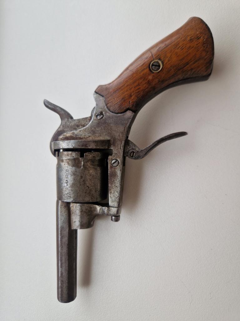 Antieke Penvuurrevolver, Antiek en Kunst, Ophalen of Verzenden