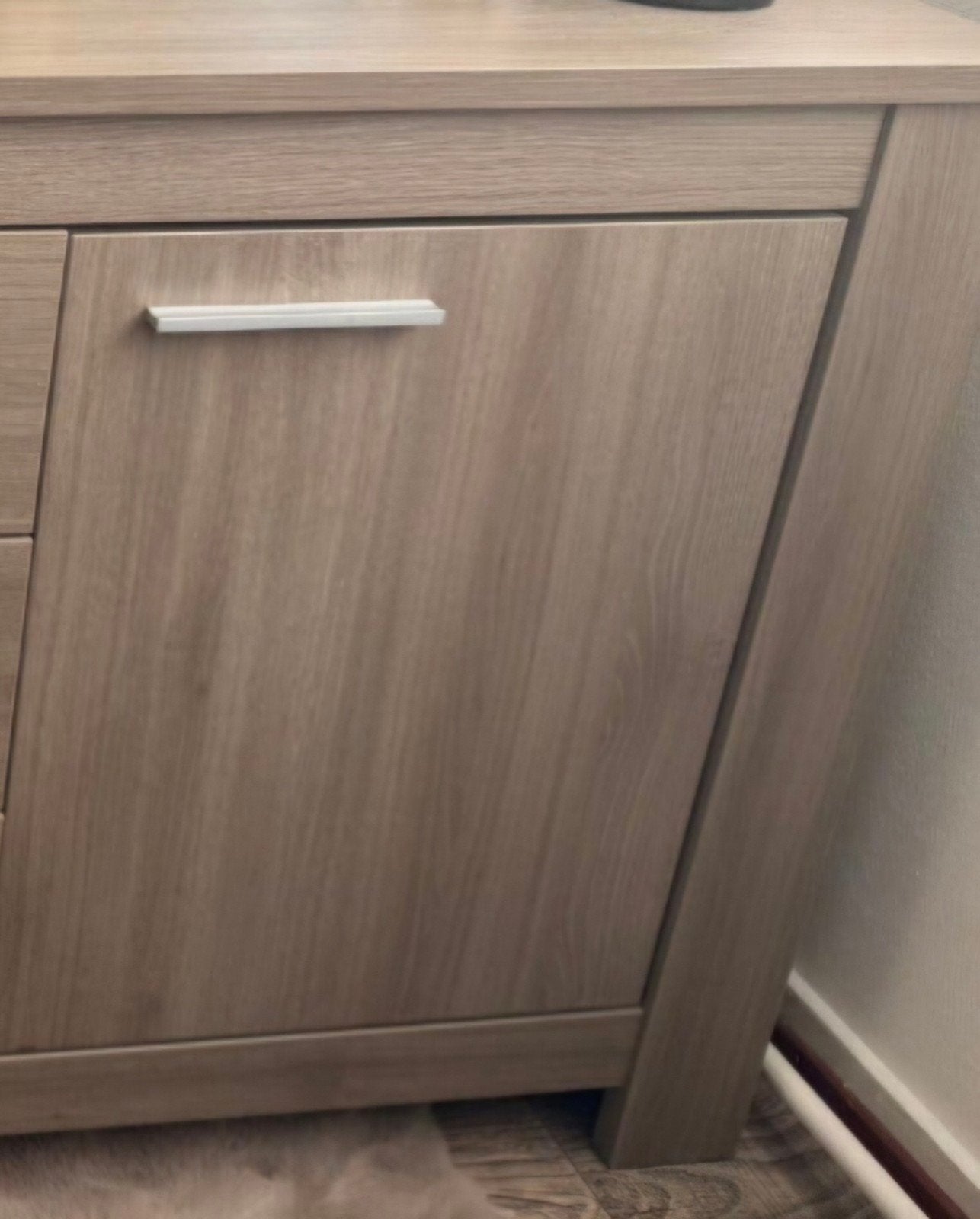 Modern dressoir met lades en deuren - Houtlook, Huis en Inrichting, Ophalen, Gebruikt, Met lade(s), 150 tot 200 cm