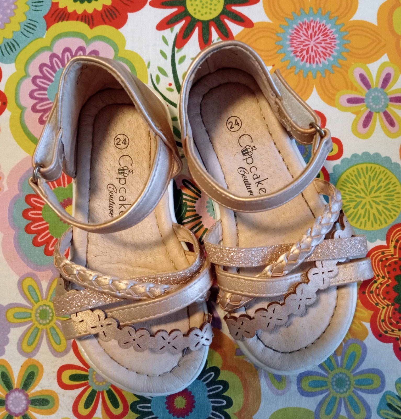Meisjes Schoenen/Sandaal Goudkleurig Bruidsmeisje/Communie, Cupcake Couture, Gebruikt, Schoentjes, Verzenden