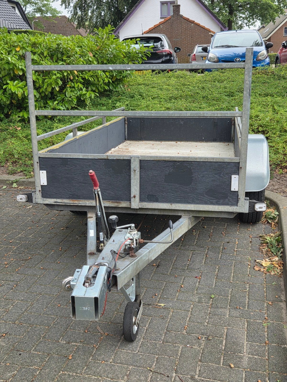 Stevige aanhangwagen met oplooprem, Ophalen, Rolsteiger of Kamersteiger, 5 meter of hoger