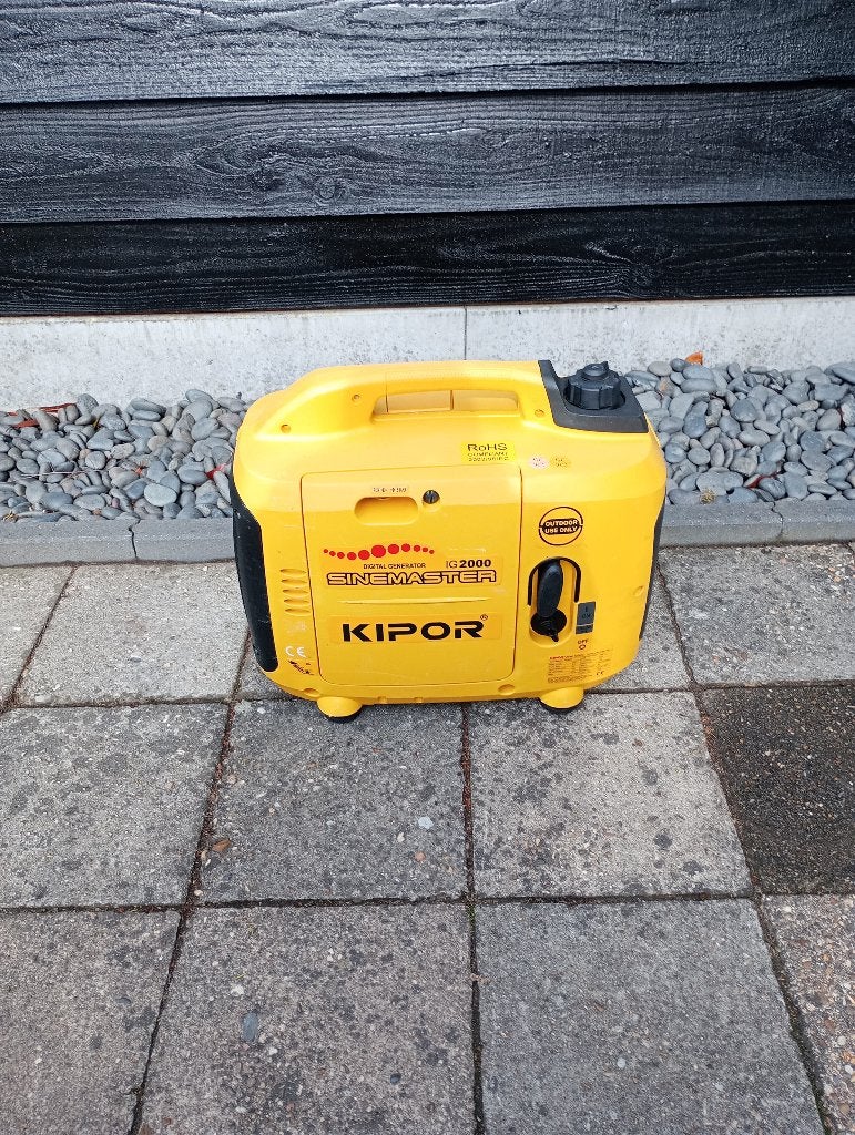 Kipor ig 2000 aggregaat, Ophalen, Gebruikt
