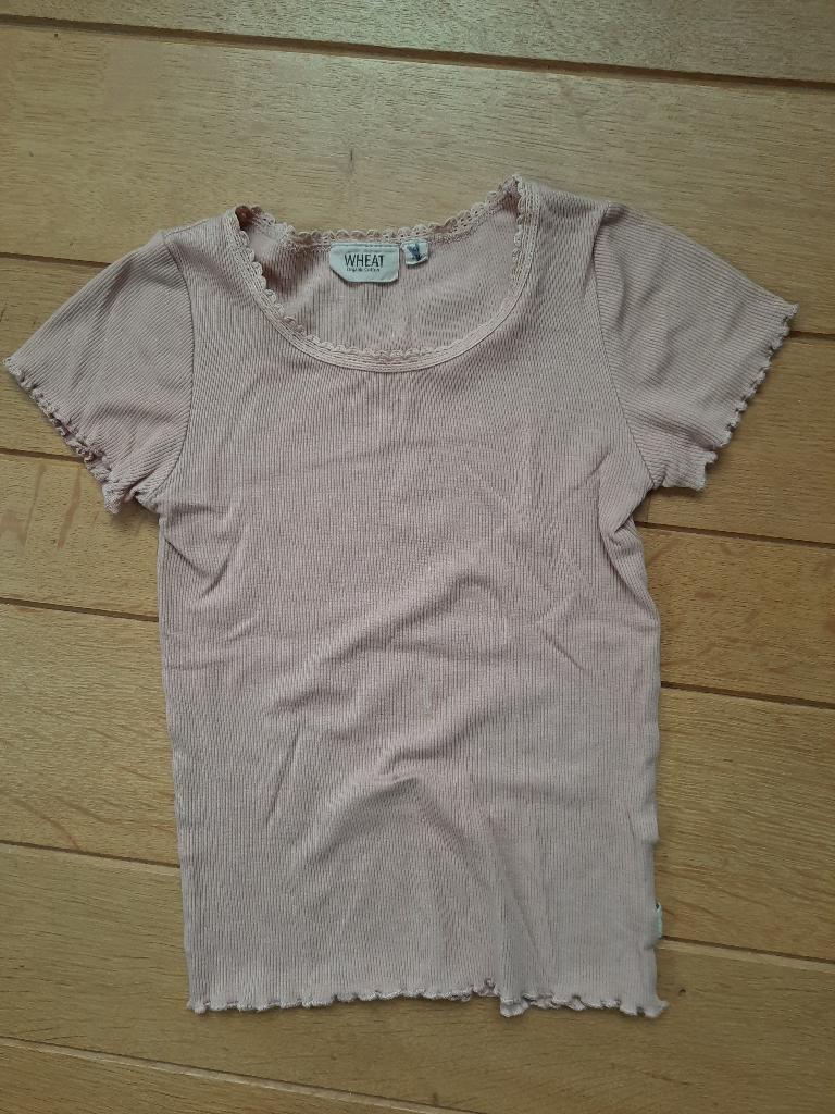 Wheat t- shirt korte mouw nougat roze maat 116, Meisje, Ophalen of Verzenden, Zo goed als nieuw, Shirt of Longsleeve