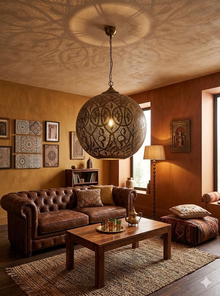 2 Originele Zenza hanglampen XL Filigrain, Ophalen, Zo goed als nieuw, Boho, E27 (groot)