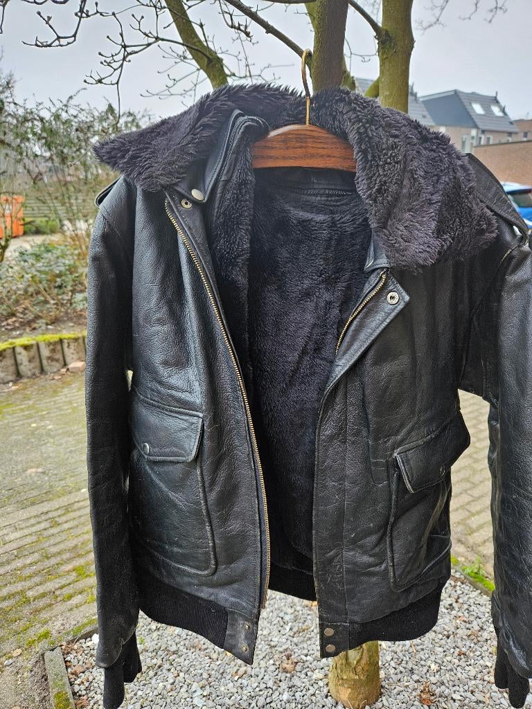 Leren jas Louis, Ophalen of Verzenden, Gedragen, Maat 52/54 (L), Zwart