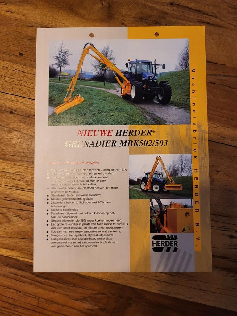 Tractor folder Herder Grenadier MBK502/503, Ophalen of Verzenden, Zo goed als nieuw