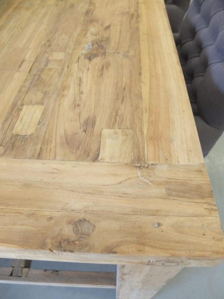 Teak kloostertafel / kasteeltafel 350 cm, 100 tot 150 cm, Ophalen of Verzenden, Vijf personen of meer, Nieuw