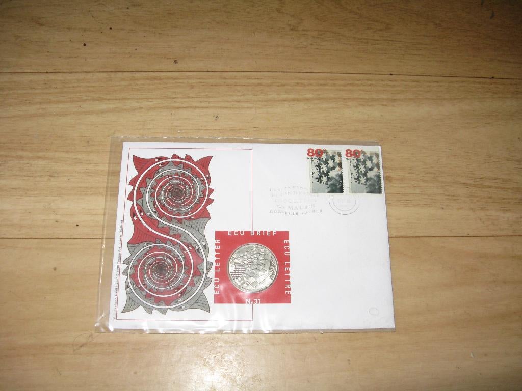Ecubrief nummer 31 'M.C. Escher "Draaikolken" 1998', Ophalen of Verzenden, Envelop