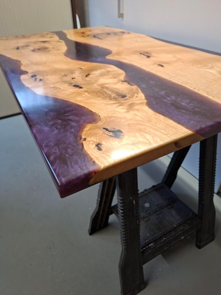 Nieuw Uniek tafelblad,  Epoxy Tafelblad, Riviertafel,, 100 tot 150 cm, Nieuw, Modern, Vier personen