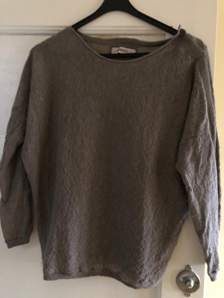 mooi verfijnd truitje Humanoid taupe mt M/S mohair/wol, Humanoid, Bruin, Gedragen, Ophalen