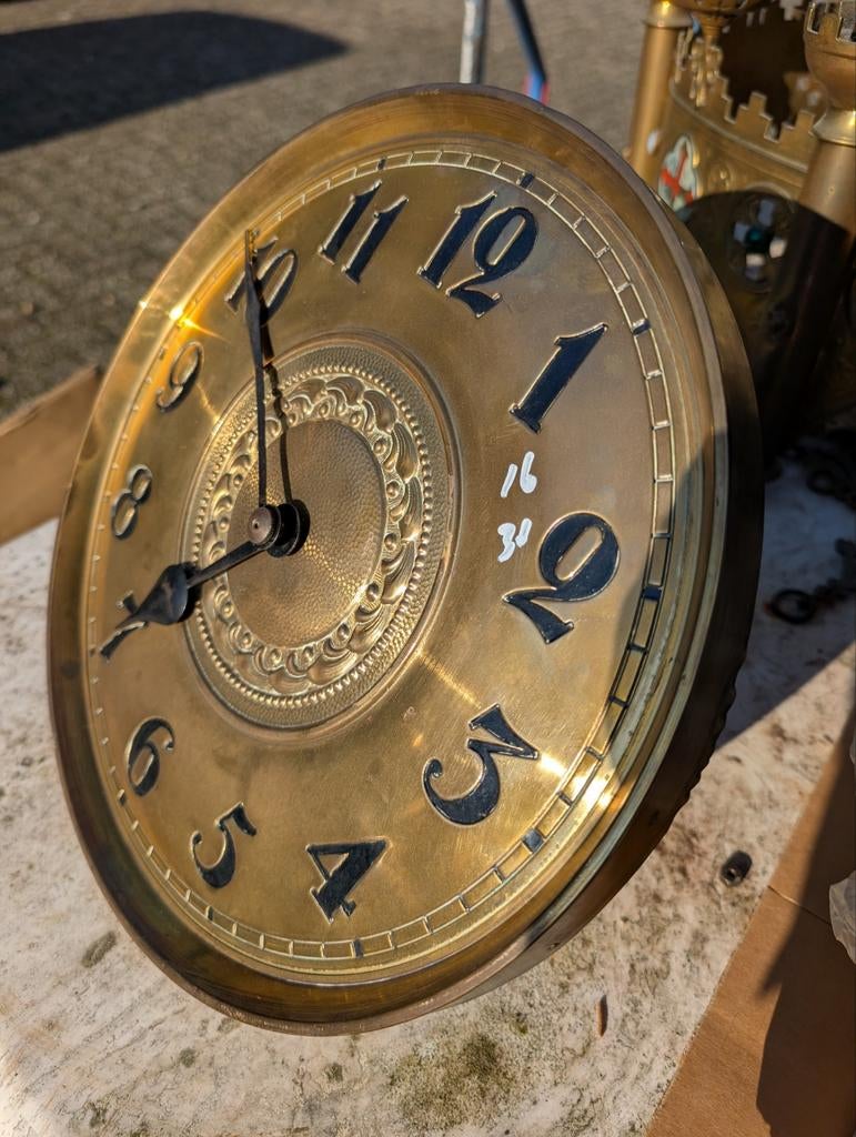 Uurwerk staande bim bam klok doorsnede 30 cm. €35., Antiek en Kunst, Antiek | Klokken, Ophalen