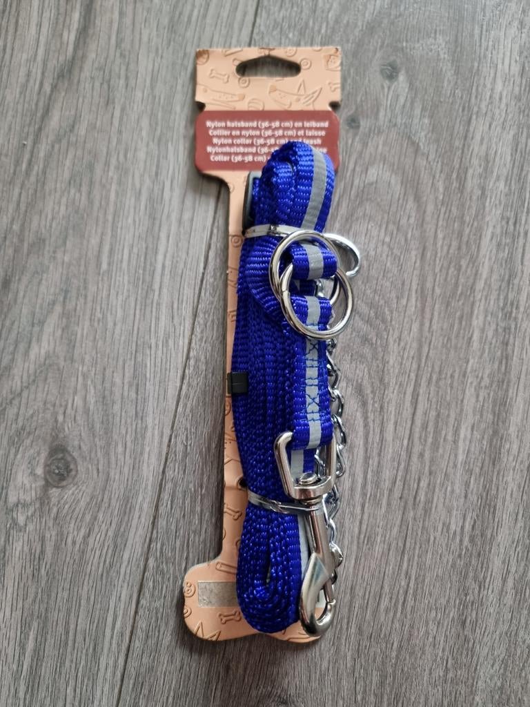 Nylon halsband (36-58 cm) en leiband, Nieuw (WK18), Ophalen of Verzenden, Nieuw
