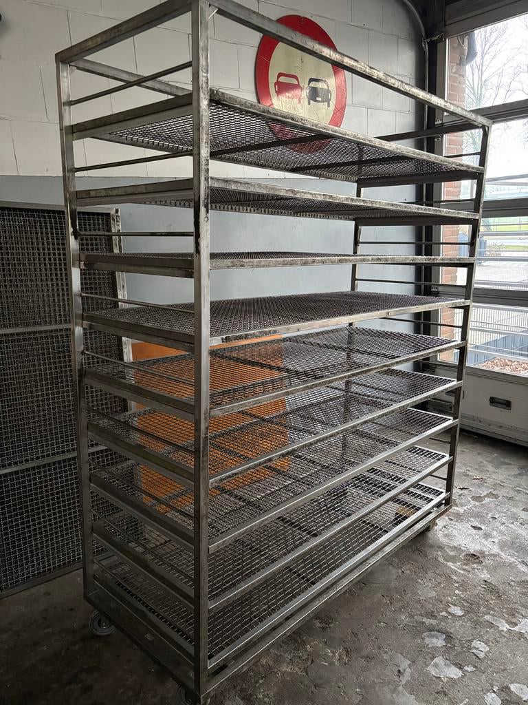 RVS Rolcontainer met Schappen roestvrij staal levensmiddel, Ophalen