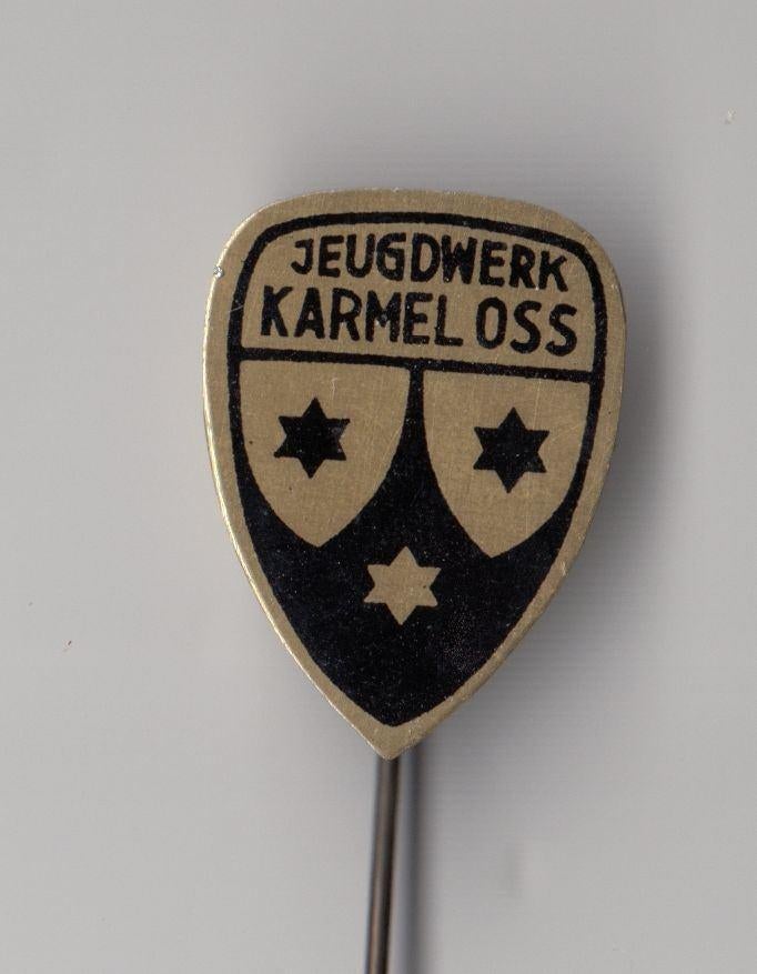 Scouting Karmel Oss Jeugdwerk speldje, Verzamelen, Gebruikt, Niet vindbaar, Niet vindbaar, Speldje of Pin