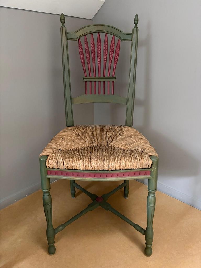 6 Franse Korenschoof Stoelen - Klassiek en Charmant, Ophalen, Gebruikt, Overige kleuren, Vijf, Zes of meer stoelen