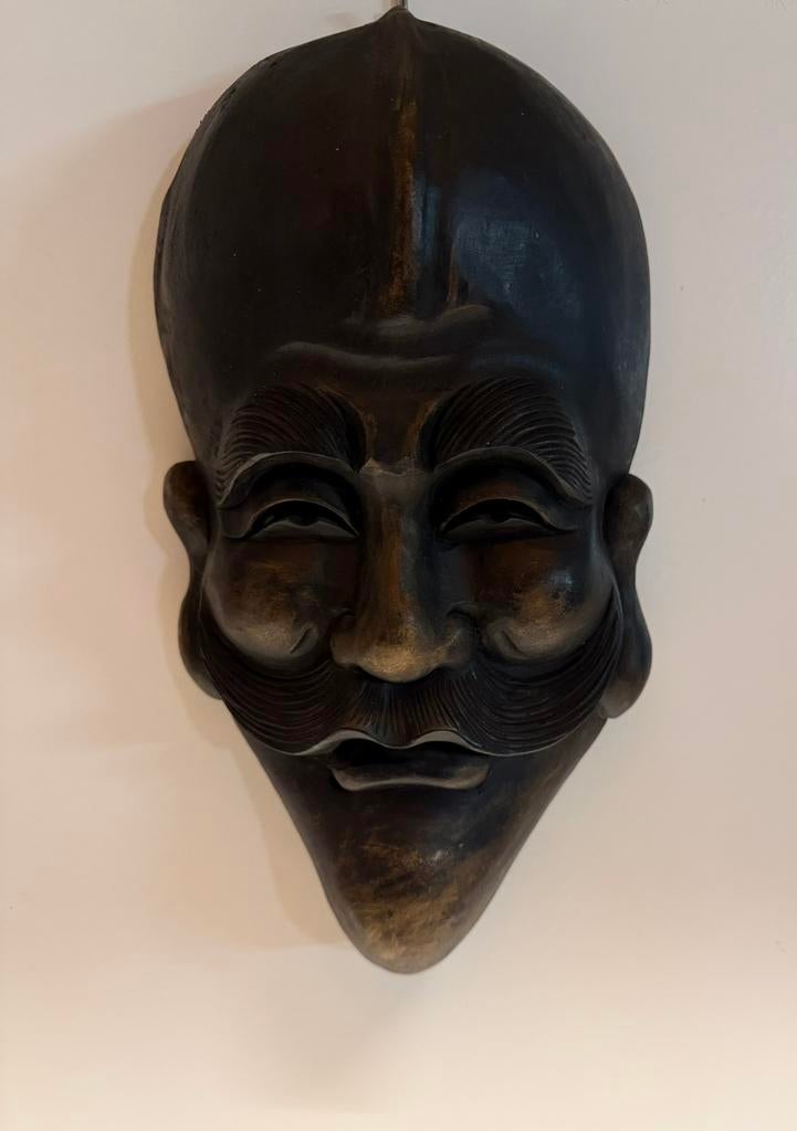 Japans Noh/Kyogen Masker – "Kokushikijō" (Zwarte Okina), Antiek en Kunst, Kunst | Niet-Westerse kunst, Verzenden
