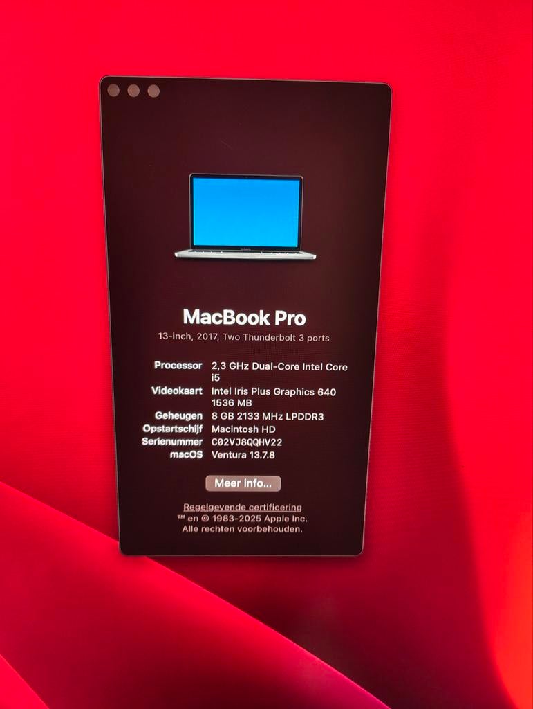 MacBook Pro 13-inch, 2017 - Flexgate, Computers en Software, Apple Macbooks, MacBook Pro, Gebruikt, 2 tot 3 Ghz, Qwerty