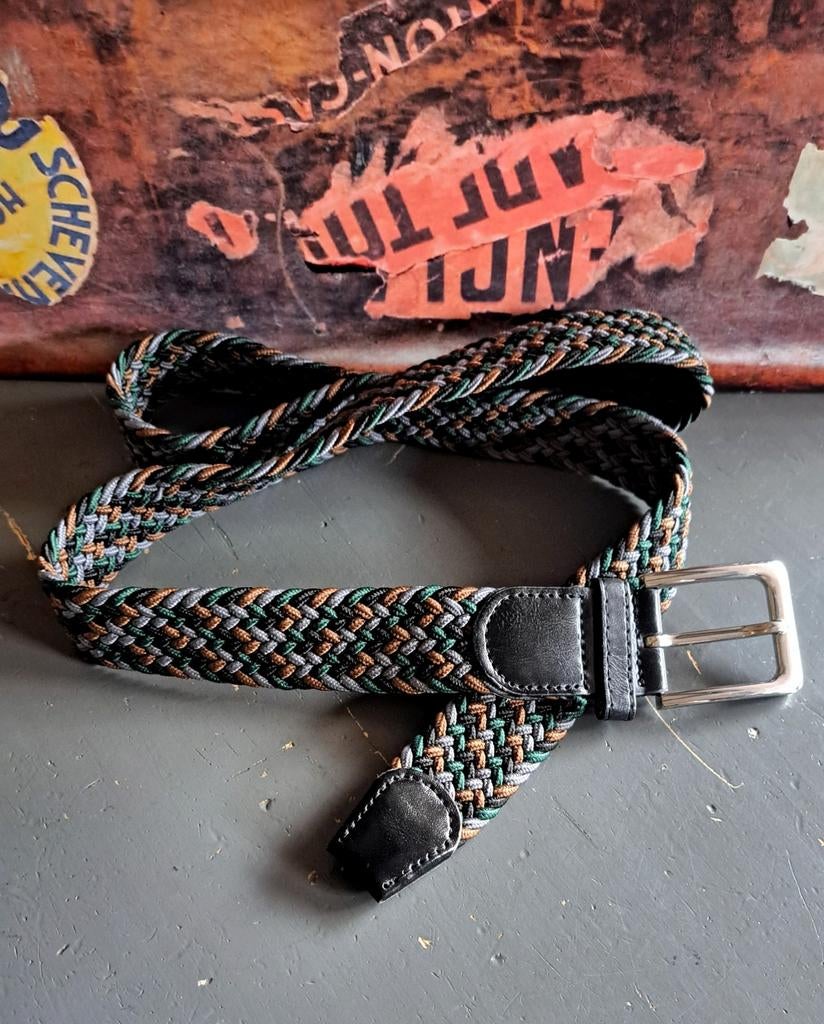 Gevlochten riem 115 cm, Kleding | Heren, Riemen en Ceinturen, N/A, 95 tot 105 cm, Overige kleuren, Onbekend