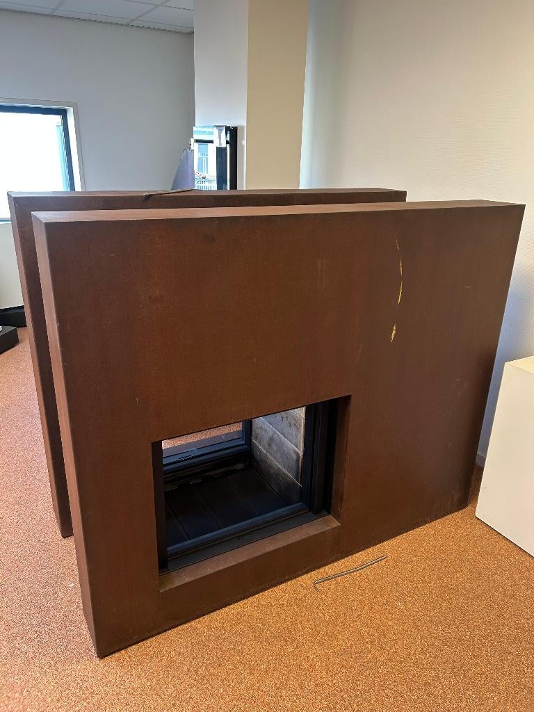 Stuv 21-75 tunnelhaard met designmantel gebruikt, Ophalen, Gebruikt, Houtkachel, Vrijstaand