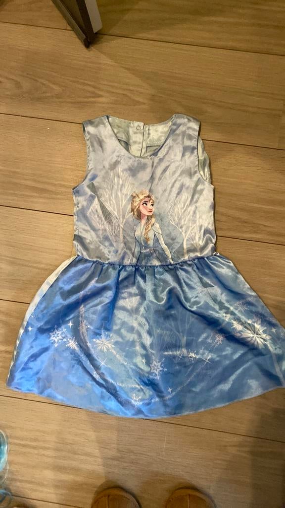 Frozen jurk 104/110 carnaval, Kleding | Dames, Carnavalskleding en Feestkleding, Ophalen of Verzenden, Zo goed als nieuw