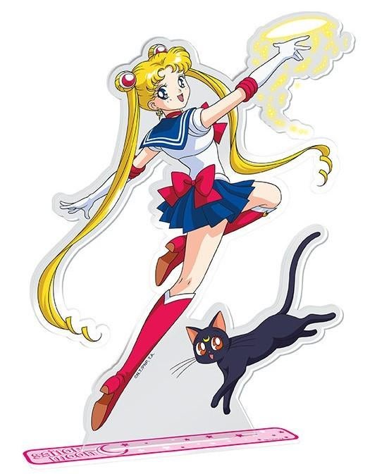 Sailor Moon acryl XXL figuur Sailor Moon met Luna, Ophalen of Verzenden, Nieuw