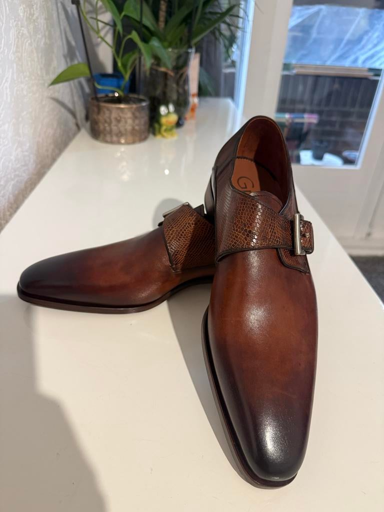 Stijlvolle bruine gespschoenen - Greve - Maat 8, Ophalen of Verzenden, Nieuw, Bruin, Gespschoenen