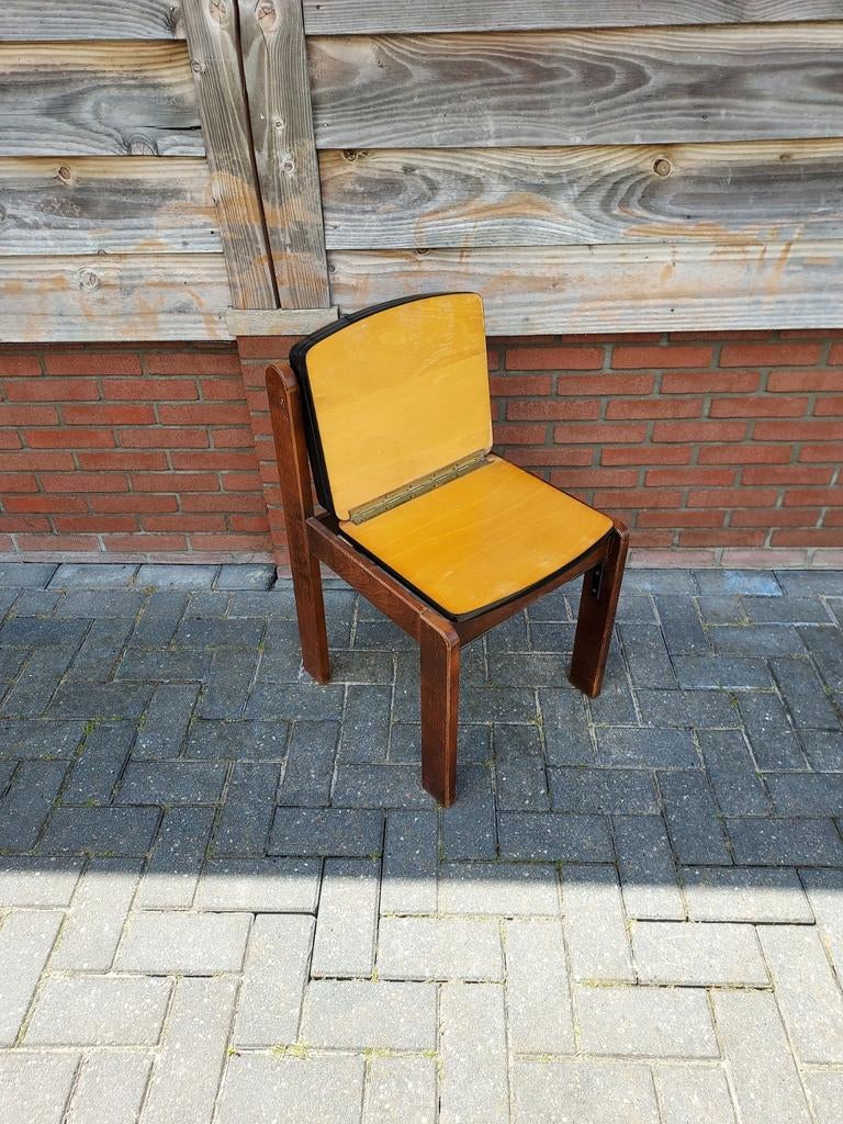 Muziek stoel gave vintage design item., Huis en Inrichting, Stoelen, Ophalen, Gebruikt, Bruin, Vijf, Zes of meer stoelen