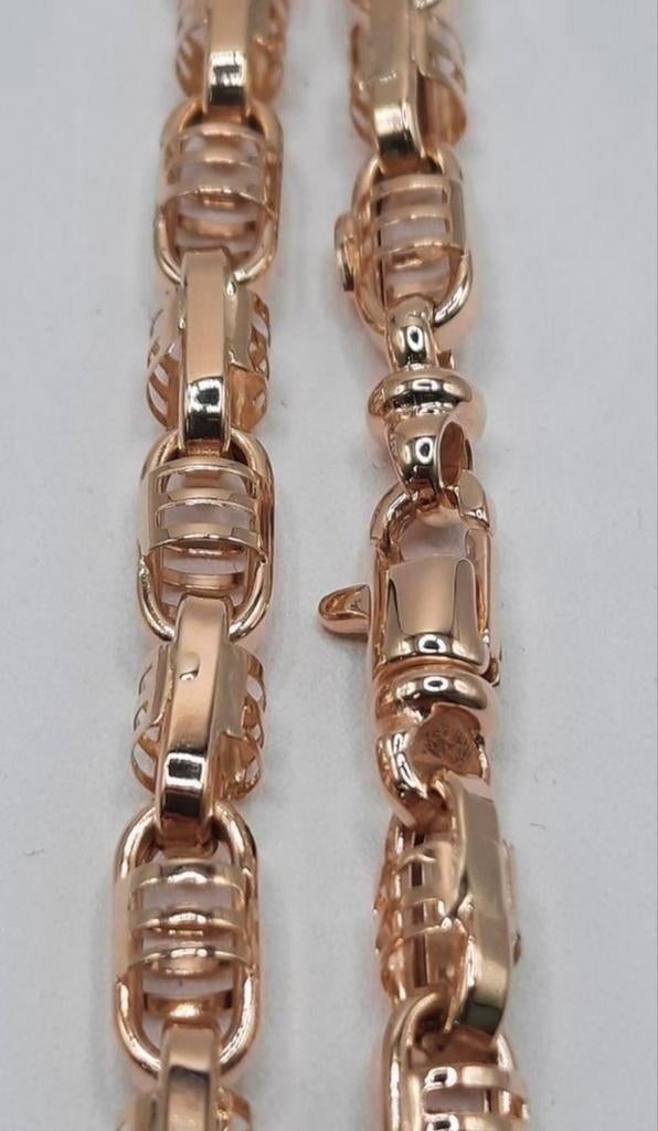 gouden fantasie ketting 14kt, Www.bredajuwelier.nl, Nieuw, Ophalen of Verzenden, Www.bredajuwelier.nl