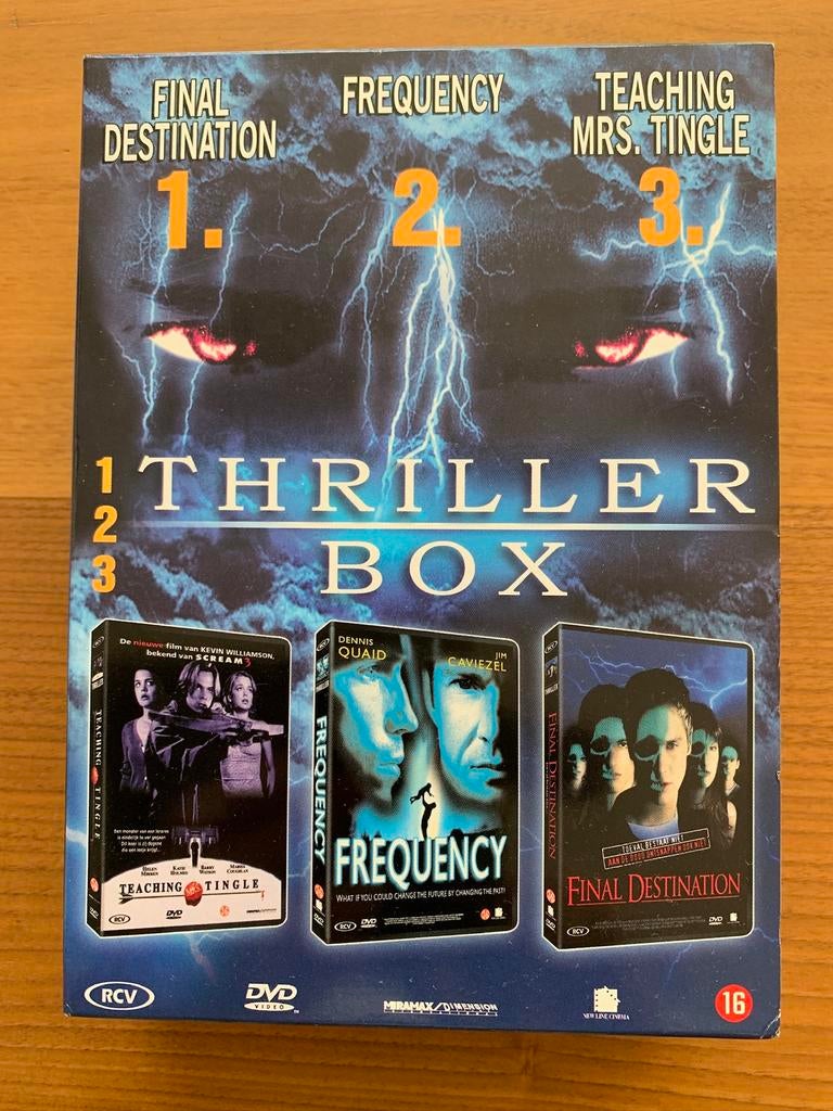Thriller Box / Final Destination / Frequency / Mrs. Tingle, Cd's en Dvd's, Dvd's | Thrillers en Misdaad, Nieuw in verpakking, Bovennatuurlijke thriller