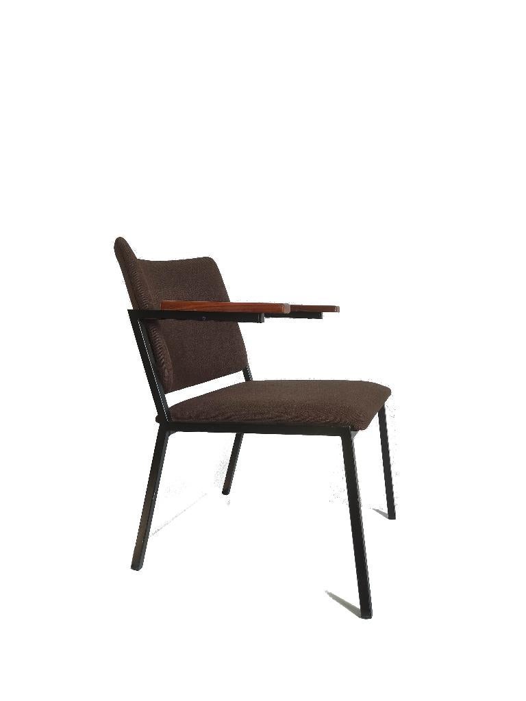 Gaaf vintage Gispen Emmein Kembo design fauteuil, Huis en Inrichting, Fauteuils, Gebruikt, Metaal, Stof, 50 tot 75 cm, 75 tot 100 cm
