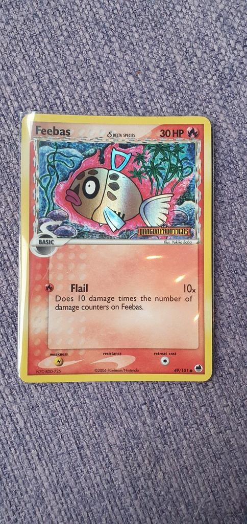 Feebas 49/101 dragon frontiers holo pokemon kaart, Ophalen of Verzenden, Zo goed als nieuw