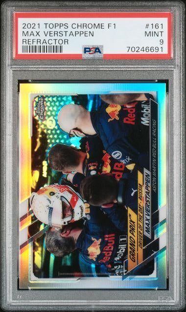 Max Verstappen | PSA 9  | Topps Chrome F1 Refractor, Ophalen of Verzenden, Zo goed als nieuw, Plaatje