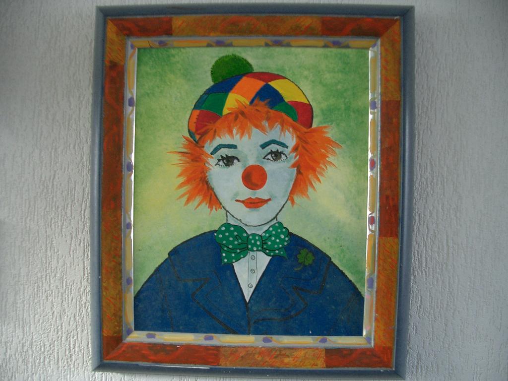 schilderij clown kunst modern woonkamer mancave decoratie, Antiek en Kunst, Ophalen