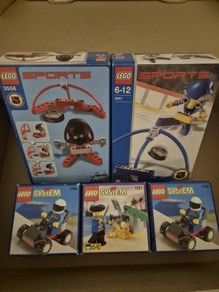 Lego System & Lego Sports MISB (1747, 1760, 3557 & 3558), Ophalen, Nieuw, Complete set, Lego