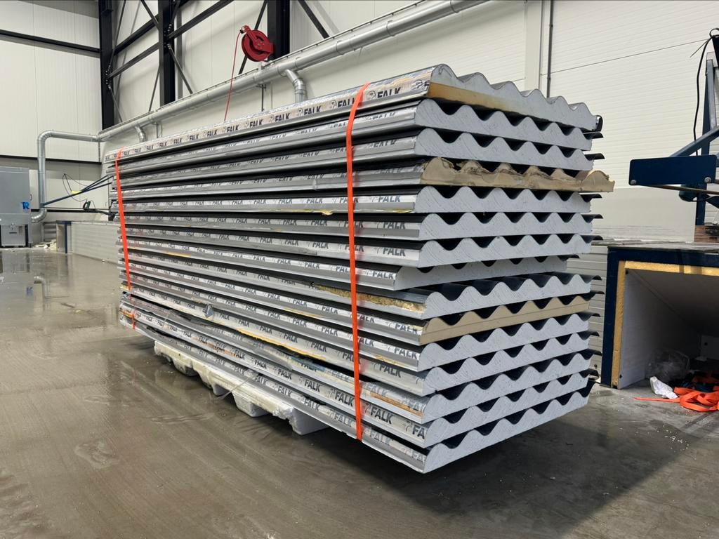 Golfplaten sandwichpanelen Antraciet 40, 60, 80mm lengte 3m, Ophalen, Nieuw, Overige materialen, Minder dan 20 mm
