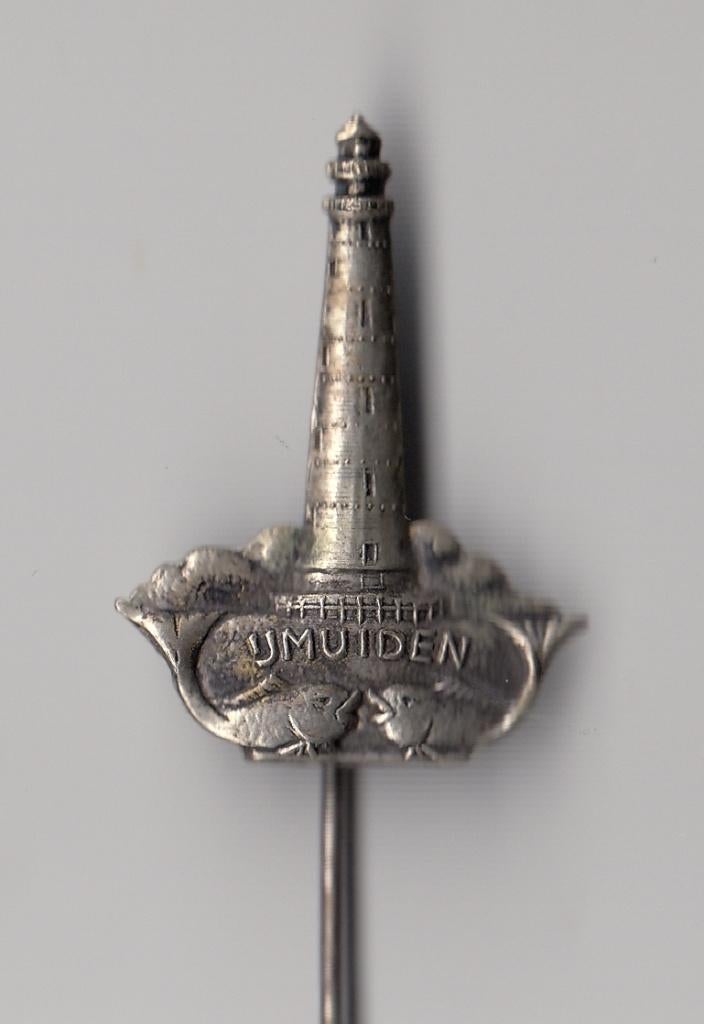 IJmuiden Vuurtoren Scheepvaart speldje, Verzamelen, Speldjes, Pins en Buttons, Gebruikt, Niet vindbaar, Niet vindbaar, Speldje of Pin