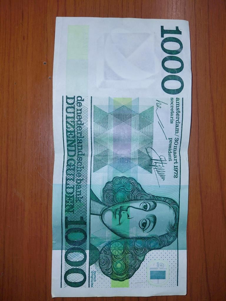 Zeldzaam 1000 Gulden Biljet - 1972, Postzegels en Munten, Bankbiljetten | Nederland, Ophalen, 1000 gulden, Los biljet