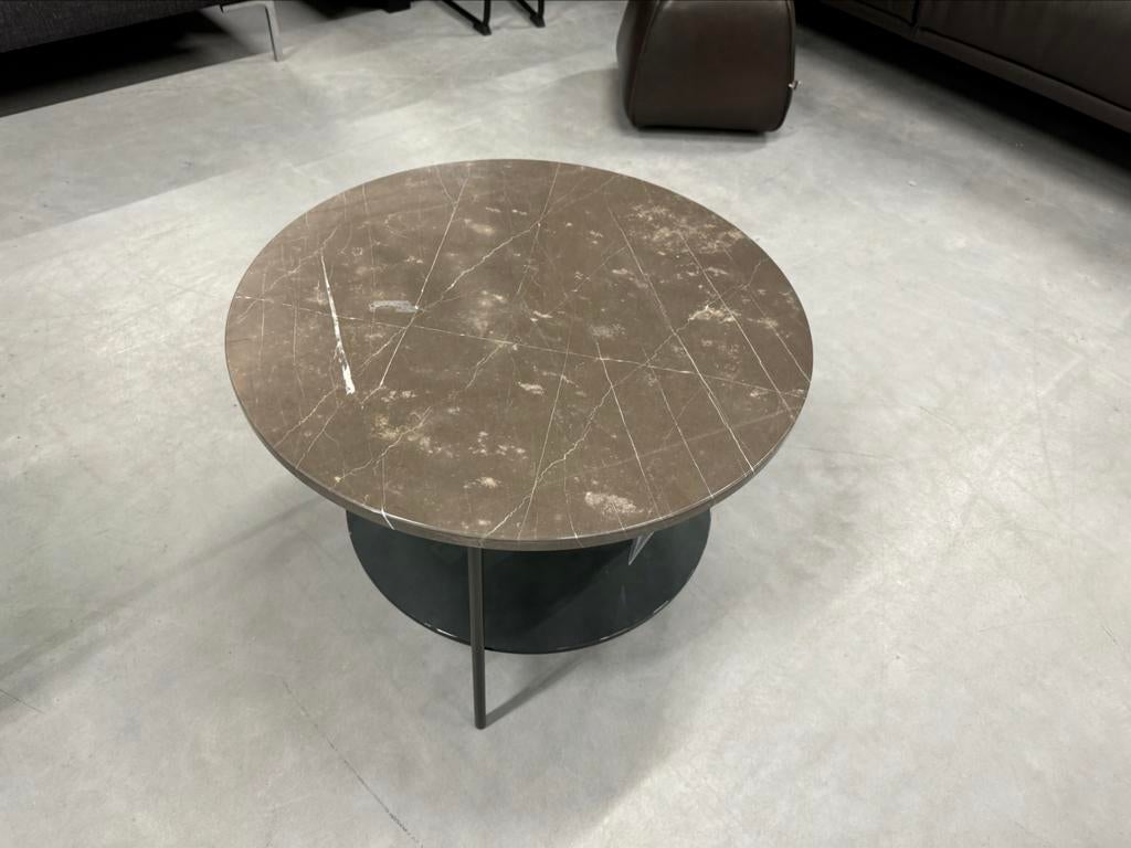 Showmodel Leolux Tampa Salontafel grijs Design Tafel Glas, Leolux, ., Nieuw, Ophalen of Verzenden