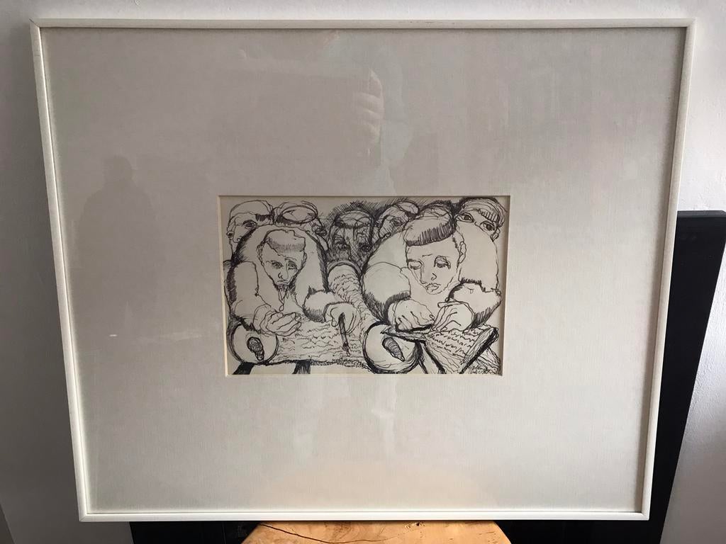 De Torahlezers pentekening., Ophalen of Verzenden