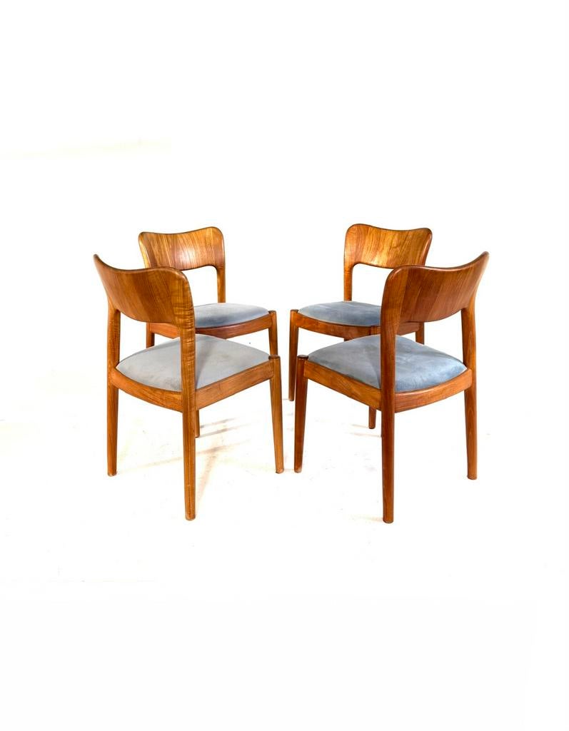 4x vintage eetkamerstoel model ‘Ole’, Koefoeds Hornslet ‘70, Huis en Inrichting, Stoelen, Ophalen of Verzenden, Zo goed als nieuw